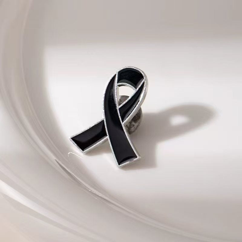 Wholesale Metal Oil-Drip Pink Collar Ribbon Brooch International Aids Badge Clothing Accessory