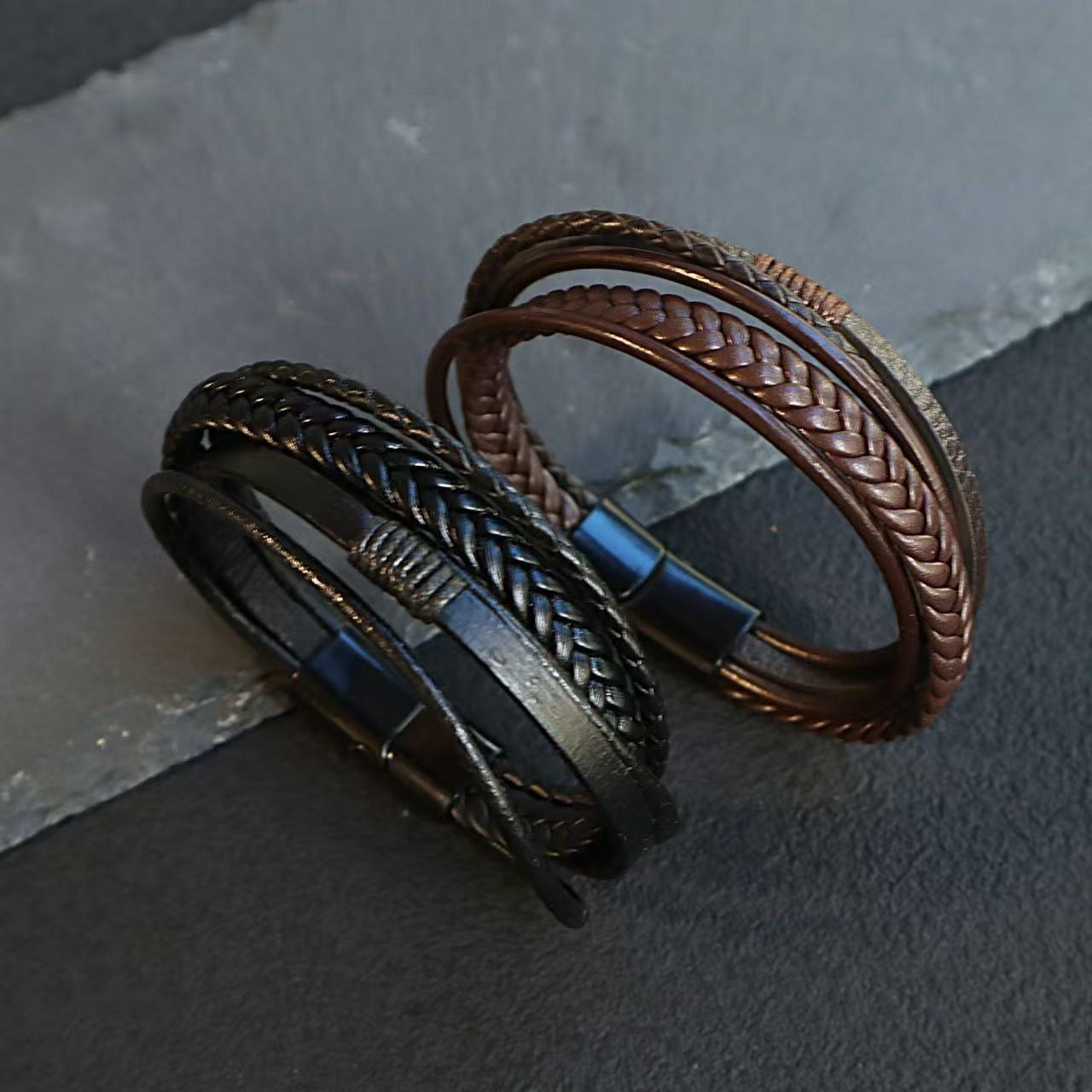 Wholesale Stylish Tree of Life Anchor Punk Magnetic Clasp Bracelet Unisex Fashion Accessory Boutique Gift