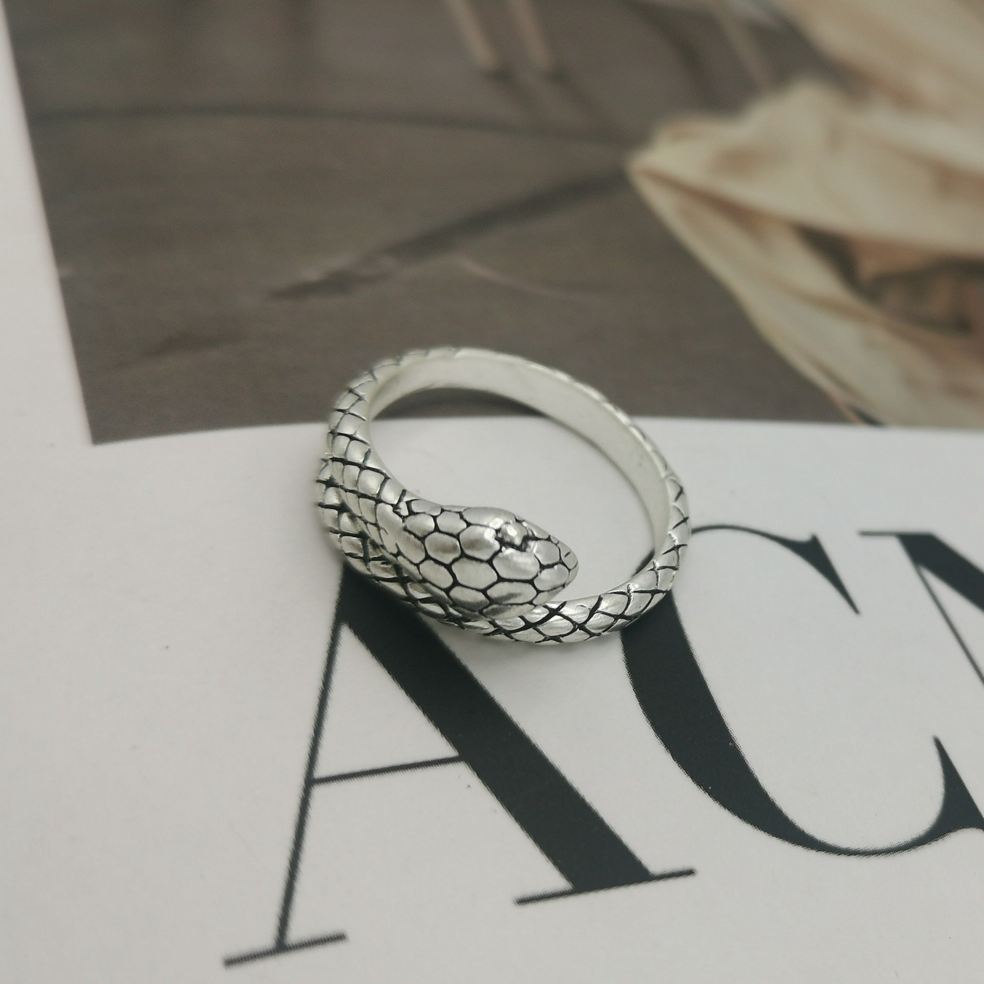 Wholesale Snake Mouth Adjustable Ring ACC-RS-Nisen009