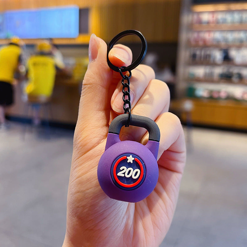 Wholesale PVC Kettlebell Keychain Pendant - Fitness Design,  Couples Gift,  Car Key Accessory,  Boutique Resale