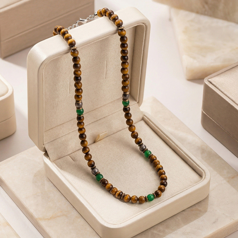 Wholesale Men' s Bohemian Wood Necklace with Zinc Alloy Pendant Retro Summer Gift