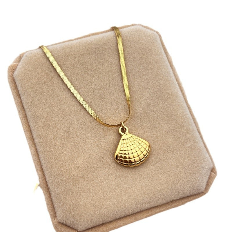 Wholesale Stainless Steel Pendant  Shell Clavicle Necklaces ACC-NE-YuSen003