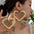 Wholesale  oversized bamboo love earrings