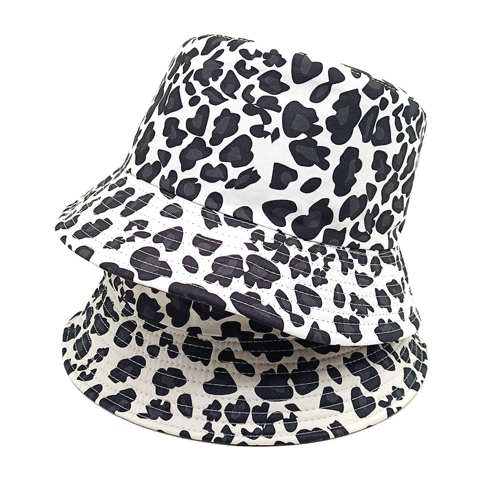 Wholesale Leopard print double-sided bucket hat