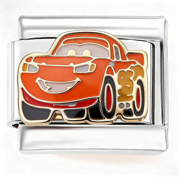 Wholesale Italian Charm Bracelet 9mm DIY Insect Mcqueen   Creative Stainless Steel Composable Bracelet