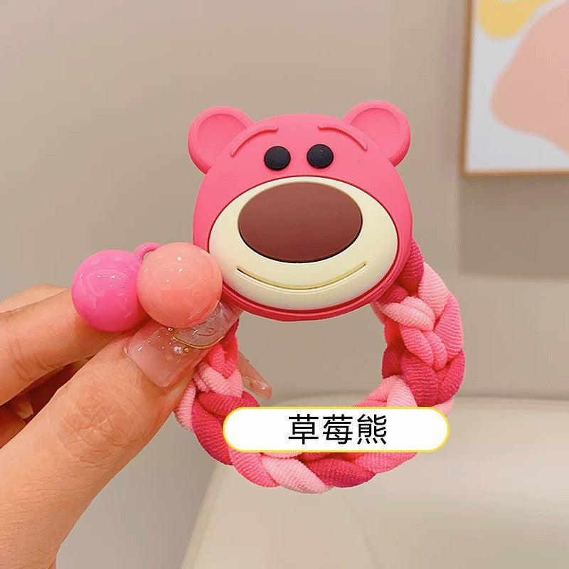 Wholesale 10pcs Cute Cartoon Rainbow Braided Hair Band Hair Scrunchies ACCVIP-HS-Huidi001