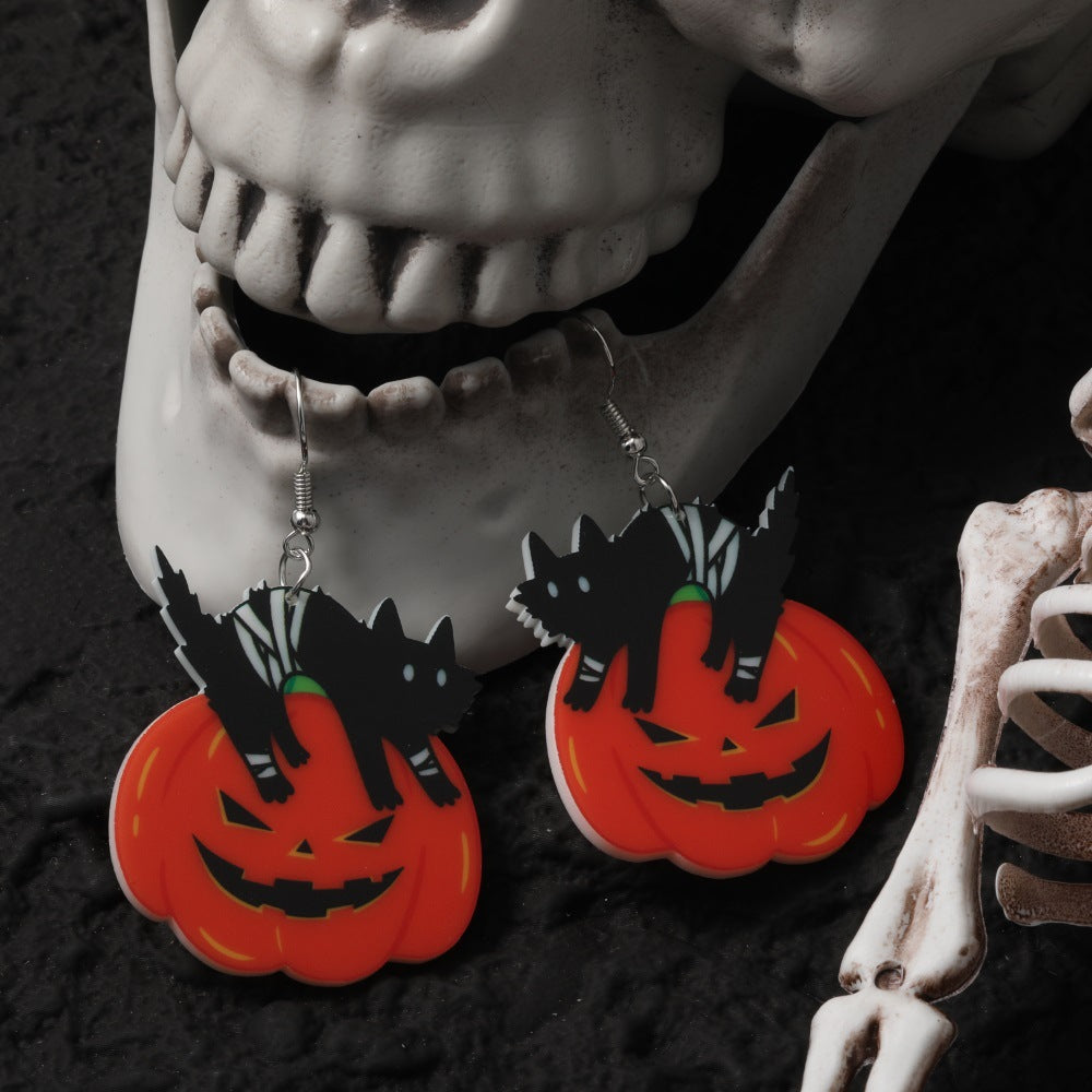Wholesale  Alloy Pumpkin  Cat Ghost Earrings