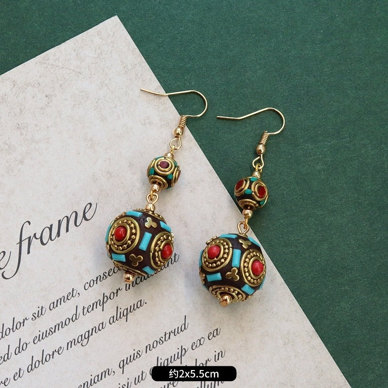 Wholesale Vintage Exotic Style Tibetan Earrings ACC-ES-Luox002