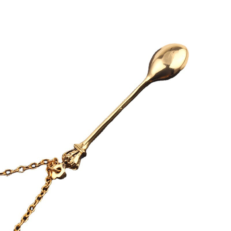 Wholesale Mini Creative Teaspoon Pendant Necklaces ACC-NE-Juna004