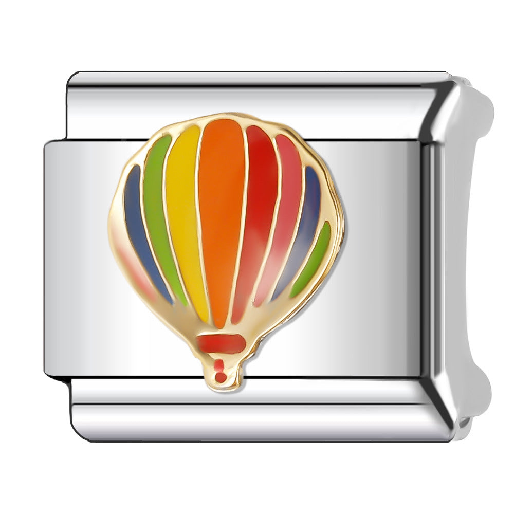 Wholesale Italian Charm Bracelet 9mm DIY Splicing Creative Pattern Stainless Steel Composable Bracelet