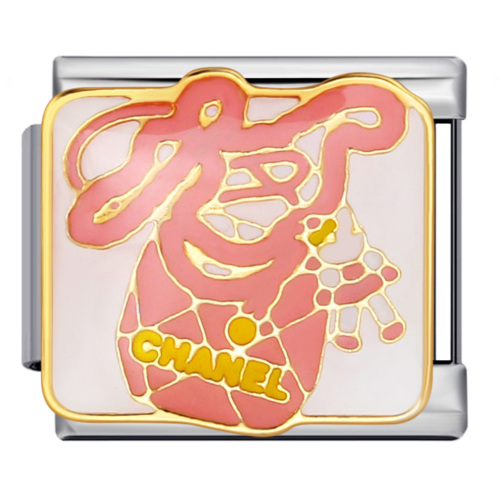 Wholesale Italian Charm Bracelet 9mm DIY Splicing Removable Exquisite Bag Stainless Steel Composable Bracelet