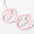 Wholesale acrylic earrings cute pink circle alloy spray-painted bow earrings