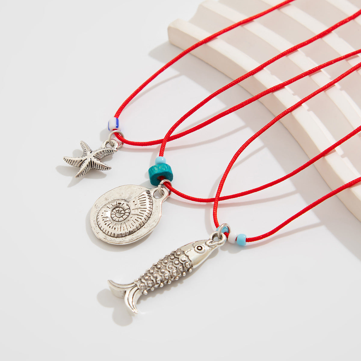 Wholesale  Small Fish Shell Pendant Clavicle Chain Multi-layer Necklace