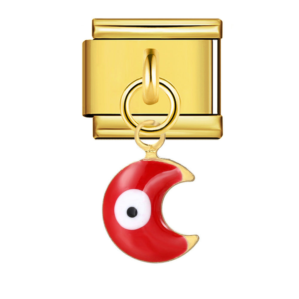 Wholesale  Italian Charm Bracelet 9mm DIY Star and Moon series  Creative Stainless Steel Composable Bracelet