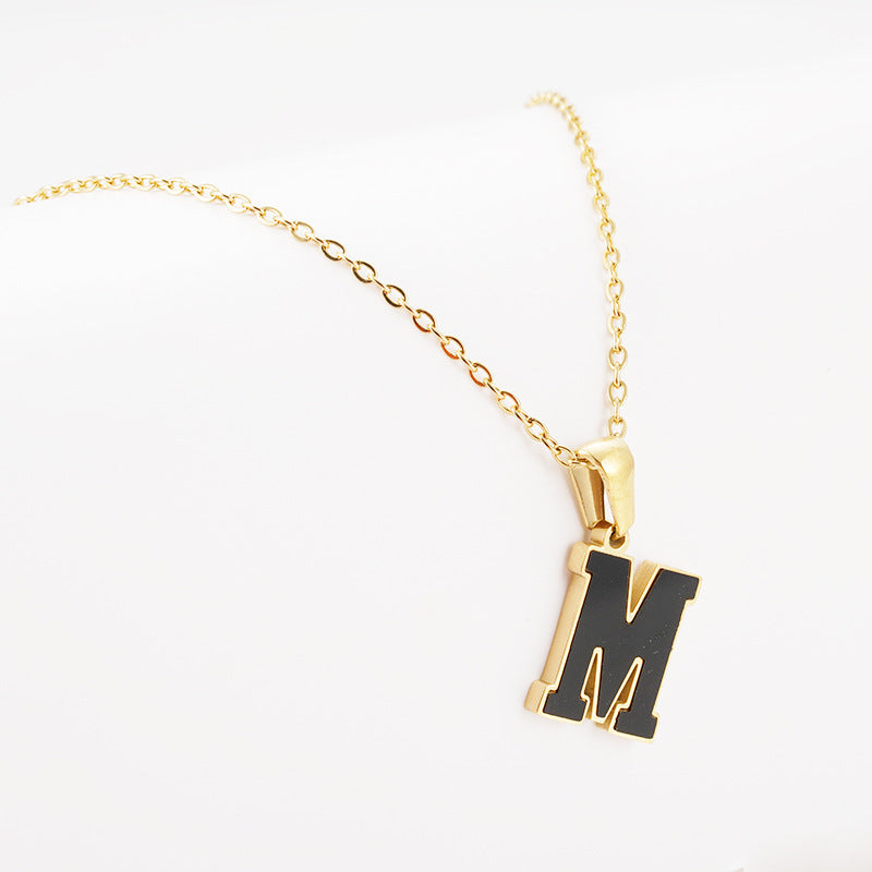 Wholesale Stainless steel letter necklace