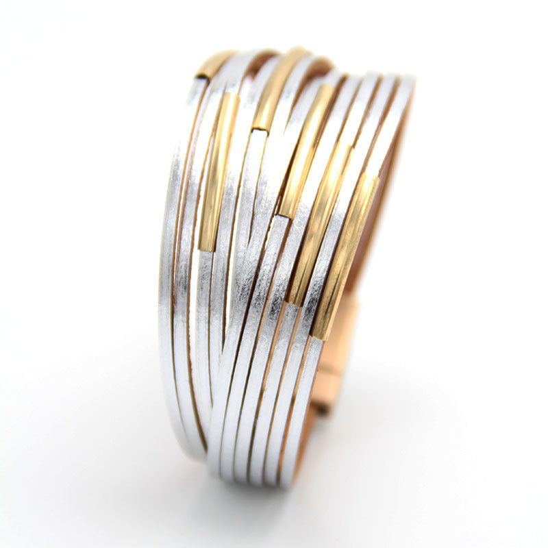 Wholesale multi-layer woven leather bracelet