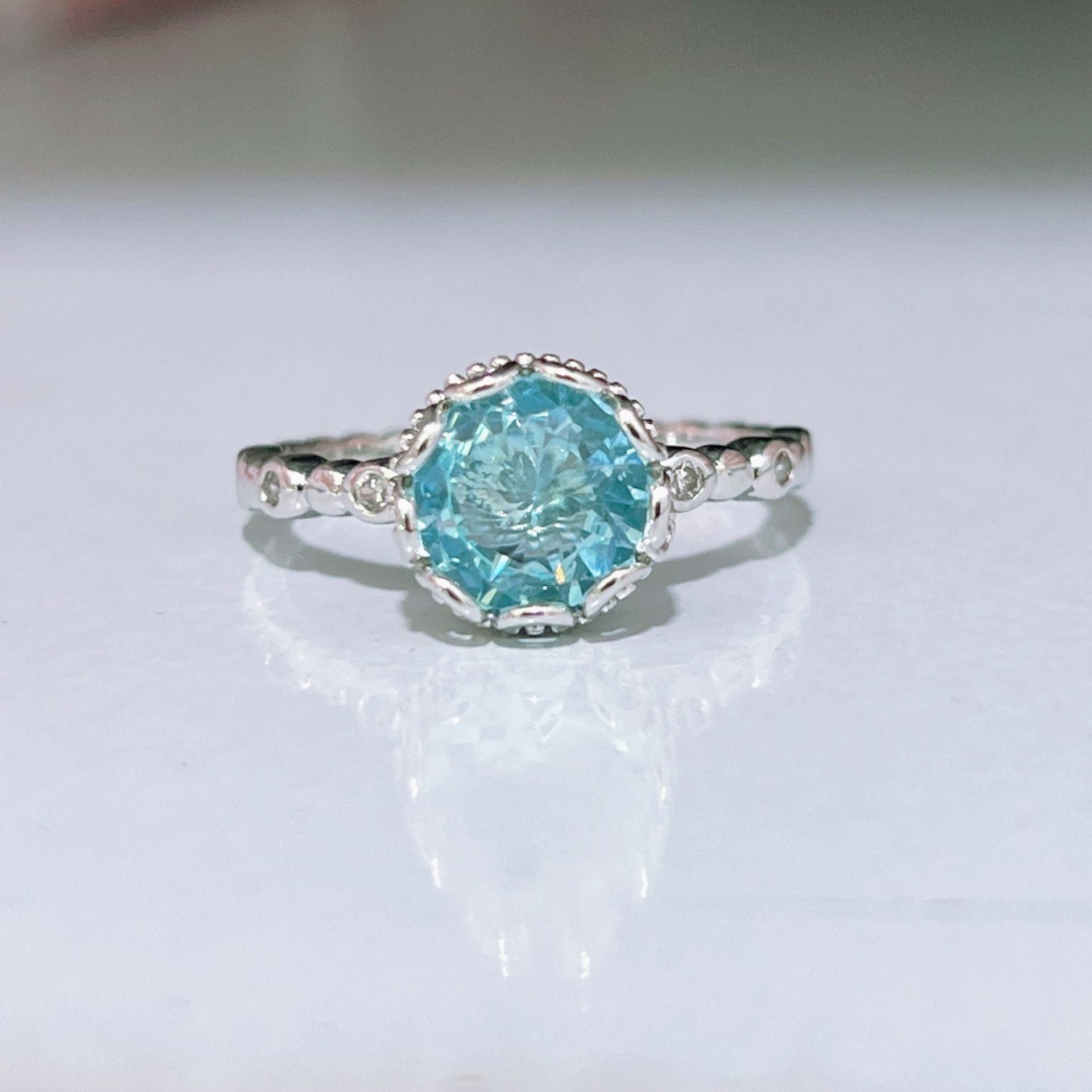 Wholesale Copper topaz ring inlay rings