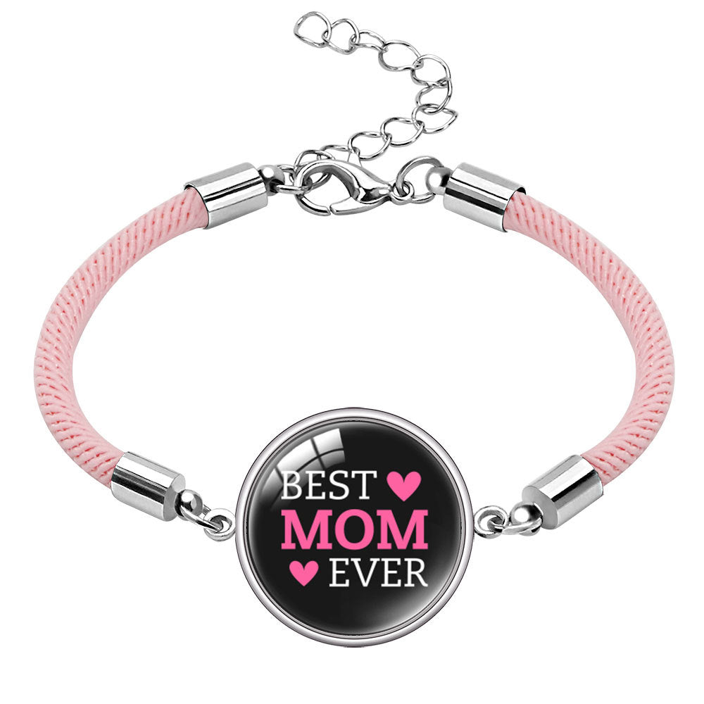 Wholesale  Mother's Day Bracelet Jewelry mom Letter Crystal Bracelet
