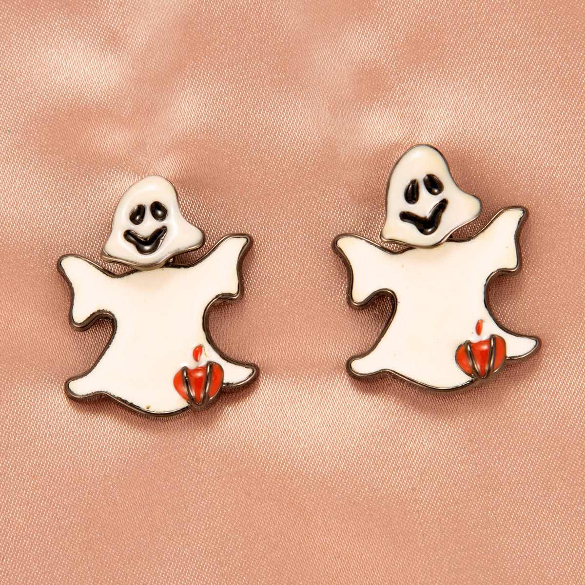 Wholesale Halloween series funny  skull earrings exaggerated fun pumpkin bat earrings