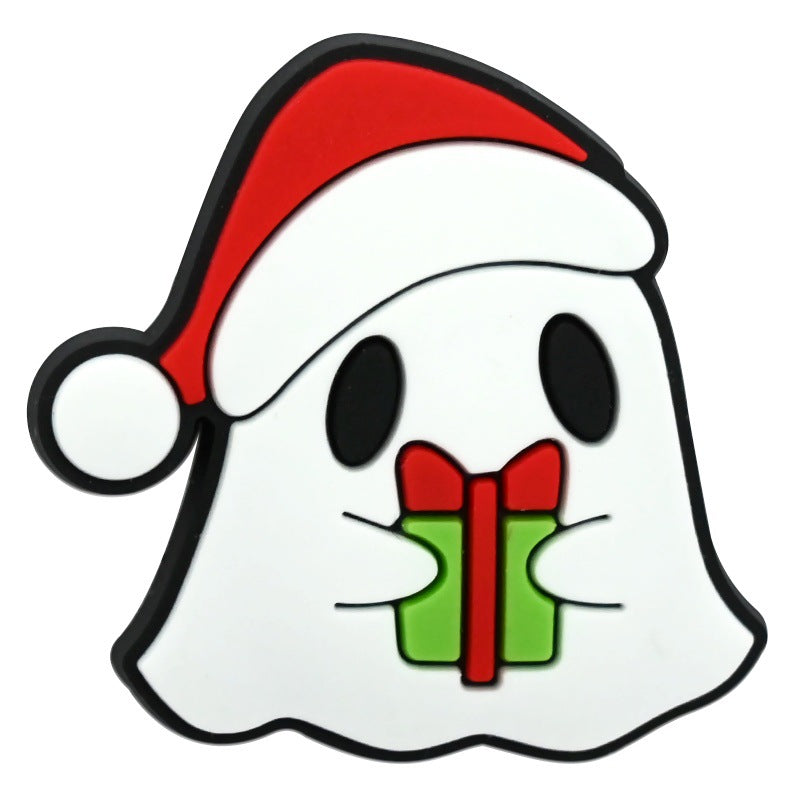 Wholesale Random 100pcs Christmas series  PVC Soft Rubber Shoe Buckle Decoration