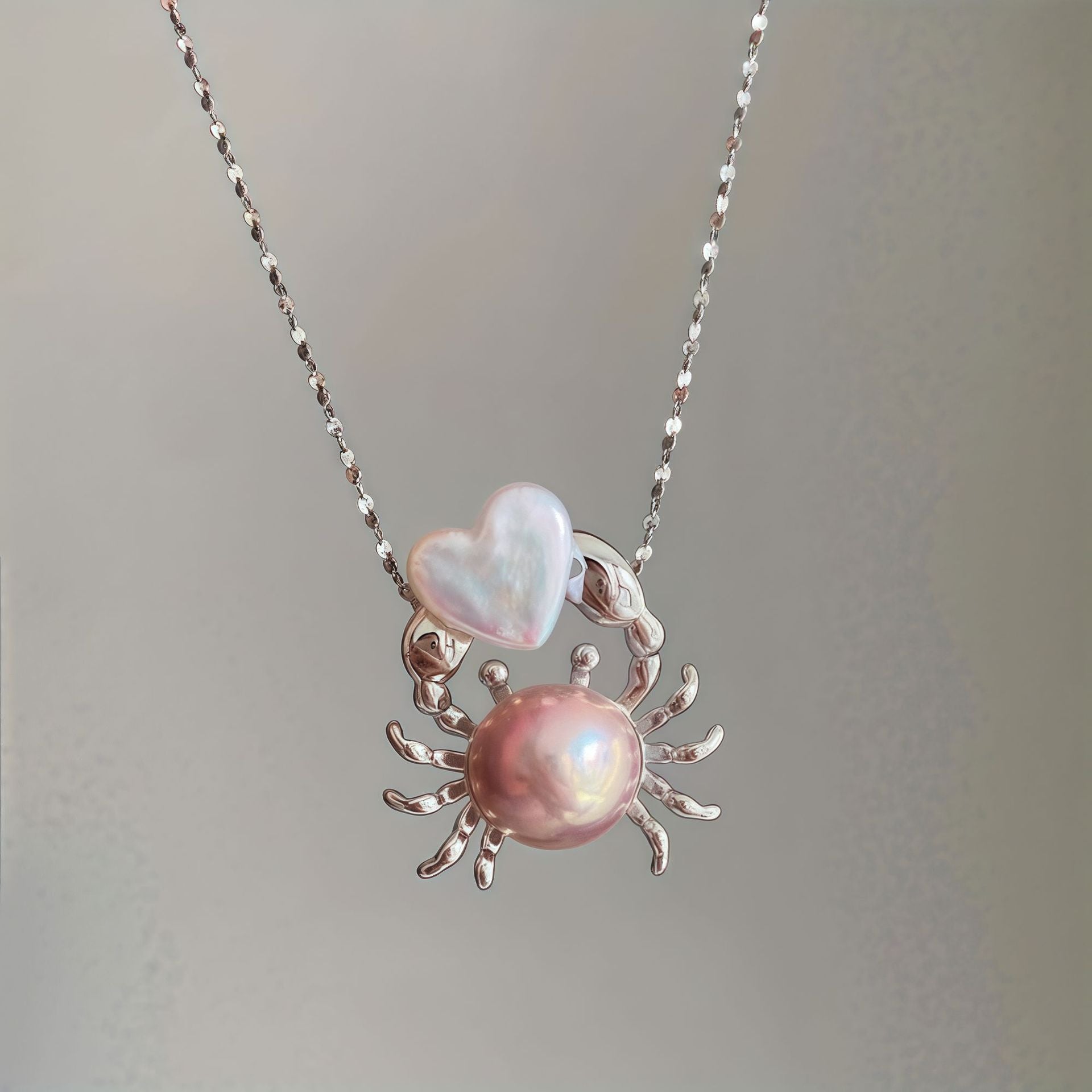 Wholesale Pearl Heart Crab Necklace