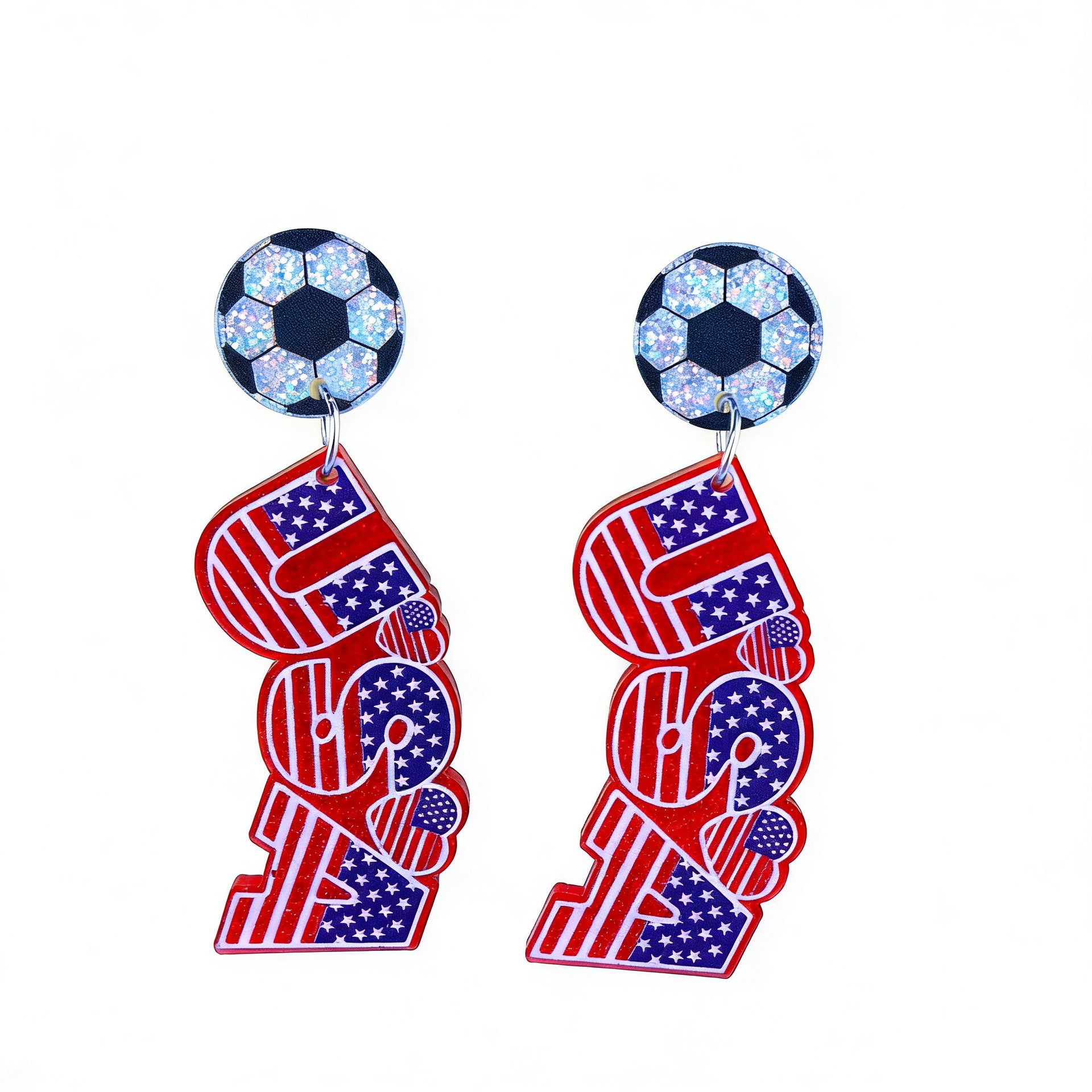 Wholesale USA Flag Acrylic Earrings for the USA Cup,  USA Cup,  Canada,  Mexico