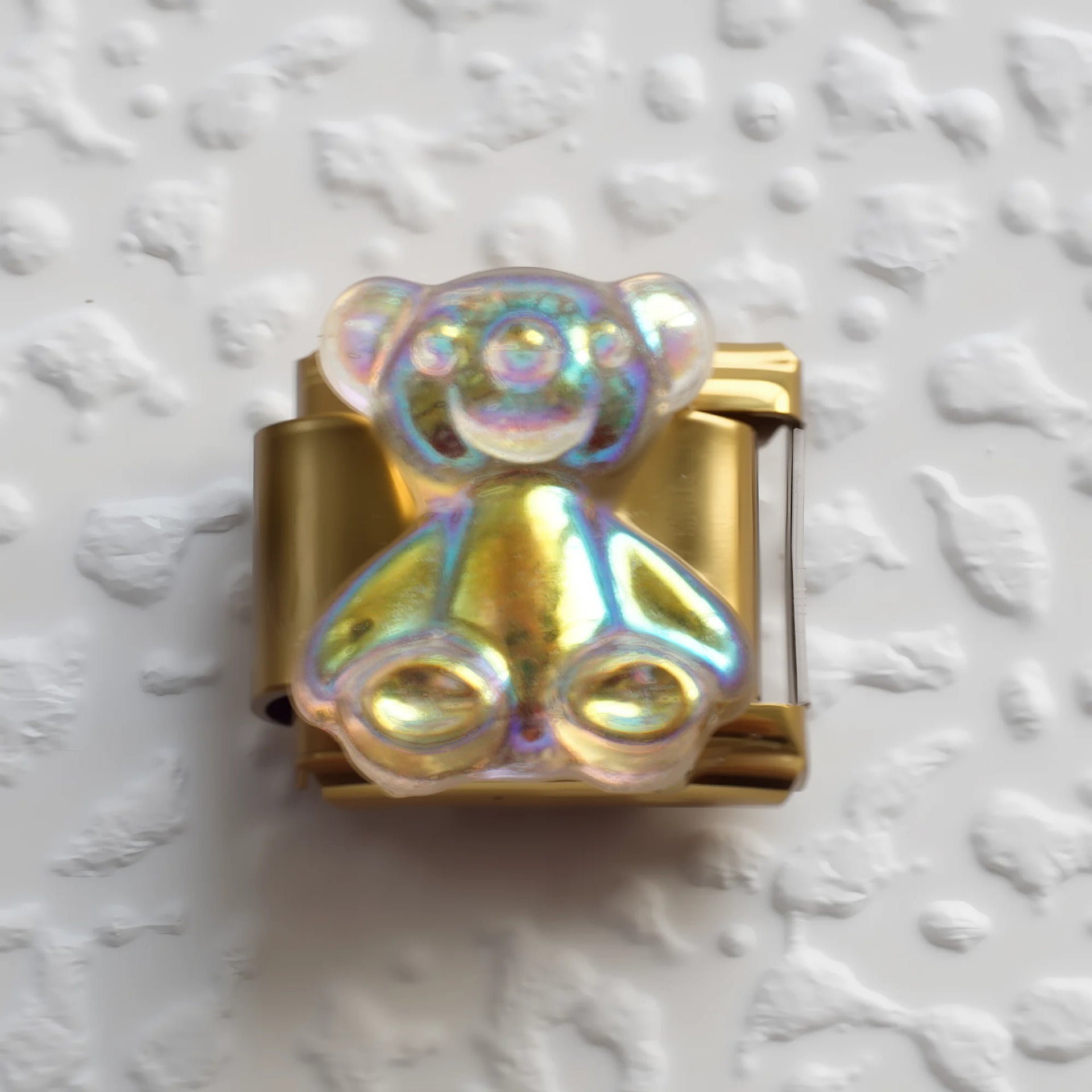 Wholesale 5pcs Italian Charm Bracelet 9mm DIY Splicing Perfume Bottle Bear Stainless Steel Composable Bracelet