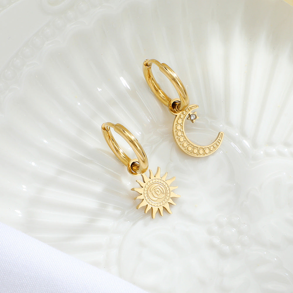 Wholesale  Luxury Geometric Shape Stainless Steel Earrings