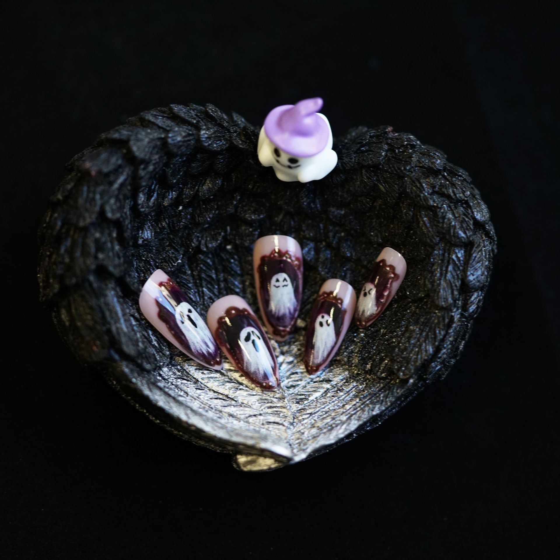 Wholesale 24 Pieces/ box  Magic Mirror Ghost Nails Kits Nail Stickers