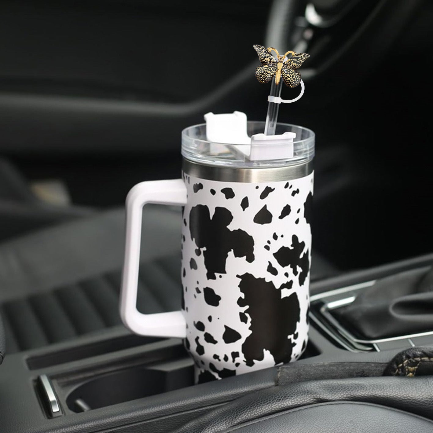 Wholesale 10pcs  Hot stamping gradient butterfly series Straw Cover Straw Tube Cap