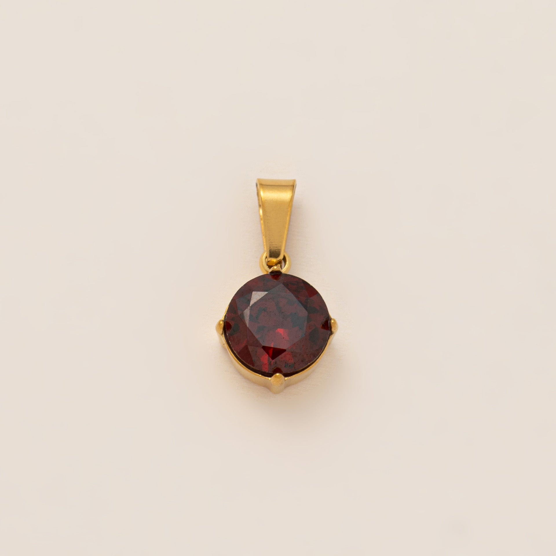 Wholesale Stainless steel pendant necklace with cubic zirconia