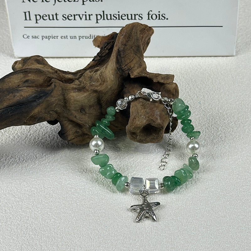 Wholesale  natural crystal irregular gravel bracelet