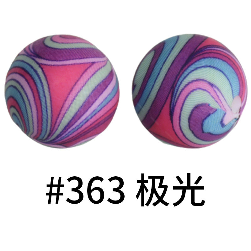 Wholesale 50pcs Western Style Leopard Skull Color Aztec Printed Silicone Balls Beads ACC-BDS-HeSheng003