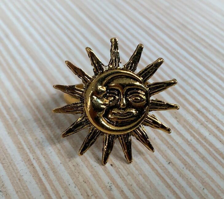 Wholesale Sunflower Smiley Face Ring