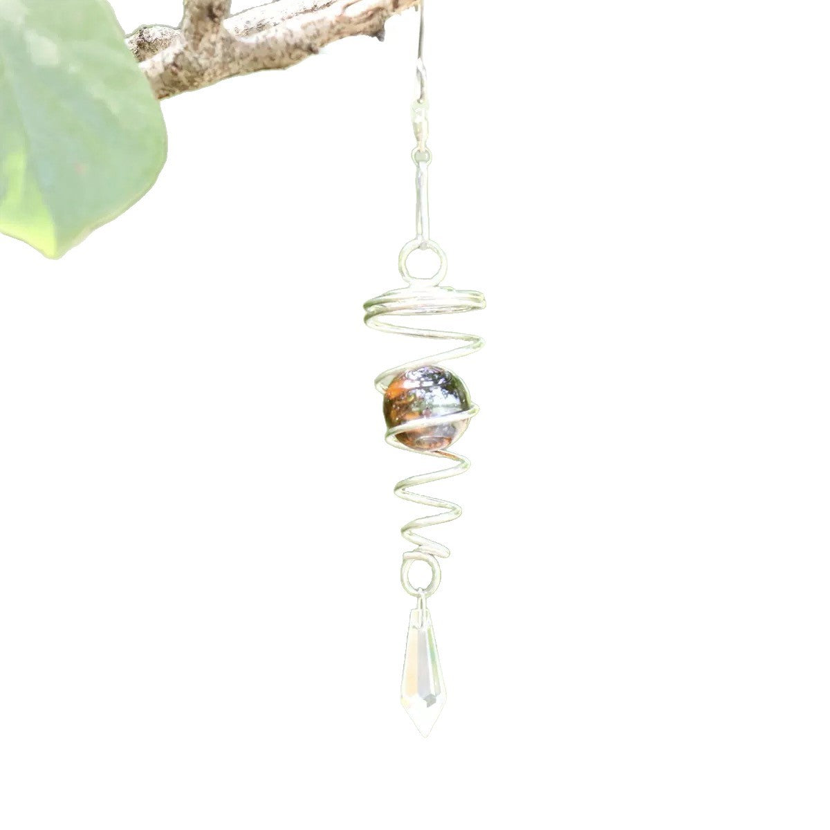Wholesale Stainless steel diamond-shaped 3D rotating wind chime