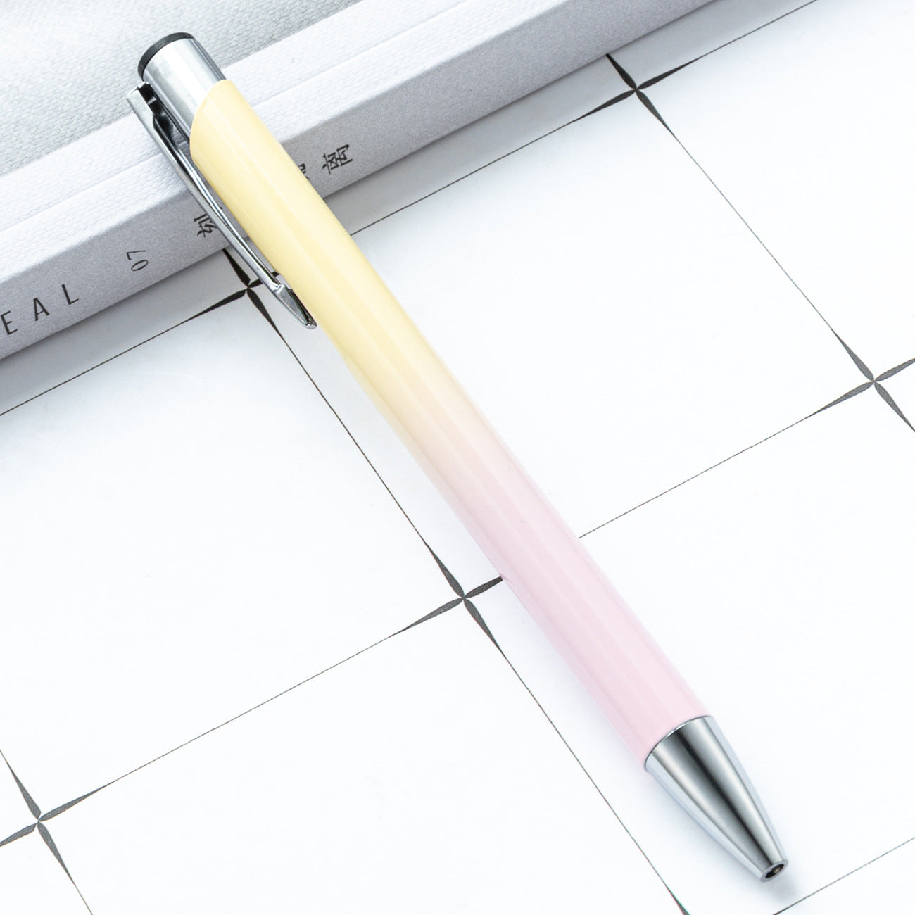 Wholesale Double coil gradient aluminum pen metal push ballpoint pen