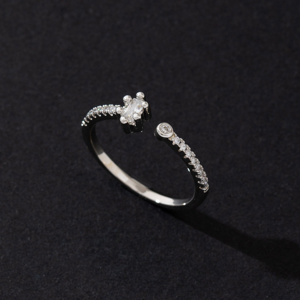 Wholesale Cold Style Vintage Cross Hollow Zircon Open Ring Chic Fashion Accessory For Everyday Wear