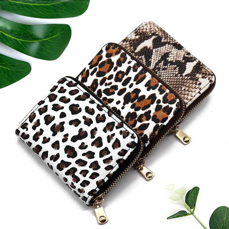 Wholesale Leopard Print Accordion Card Holder Wallet ACC-WT-BiLH009