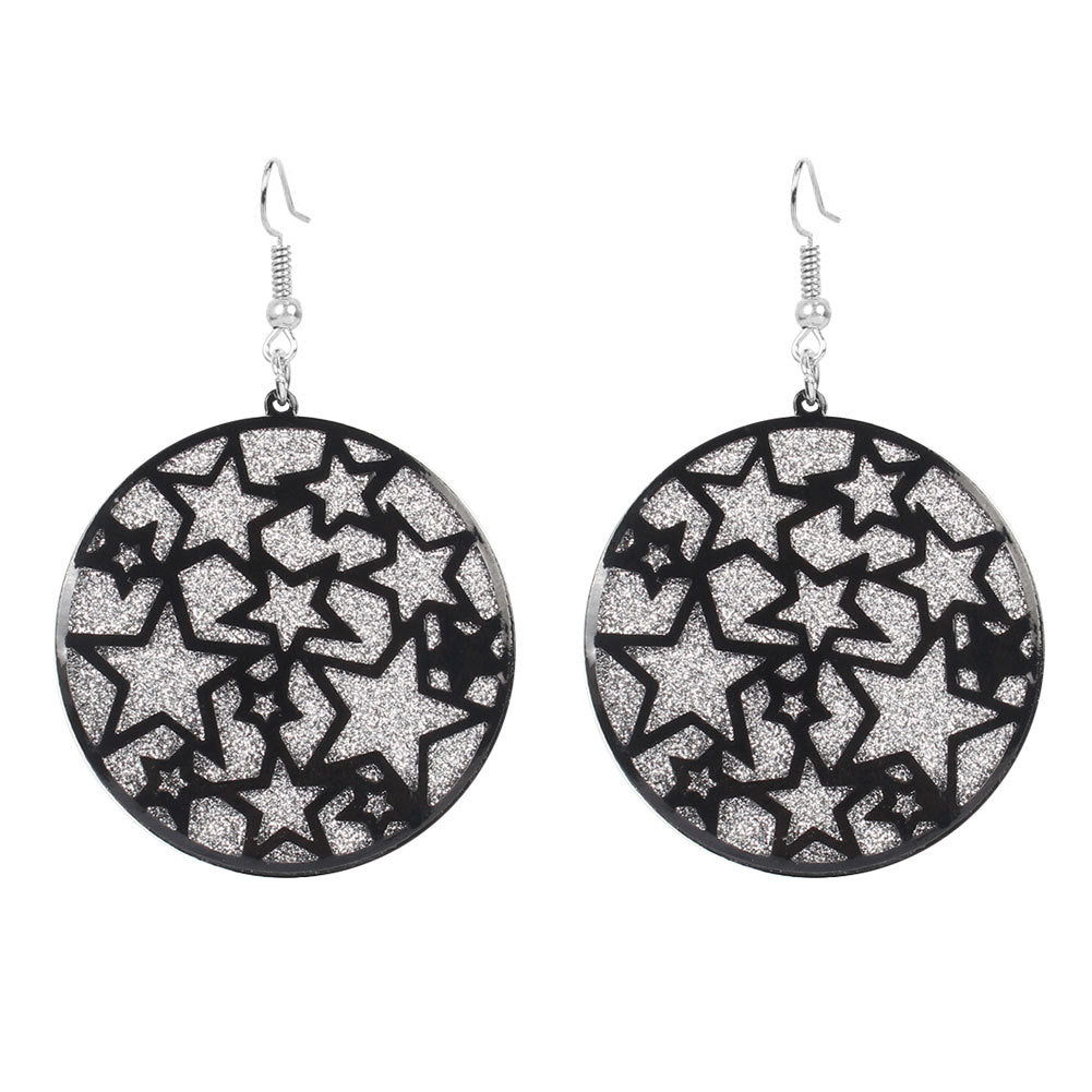 Wholesale retro alloy leaf frosted earring