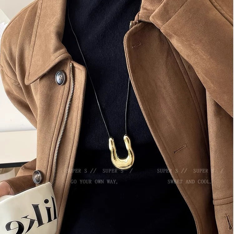 Wholesale U-Shaped Metal Horseshoe Necklace