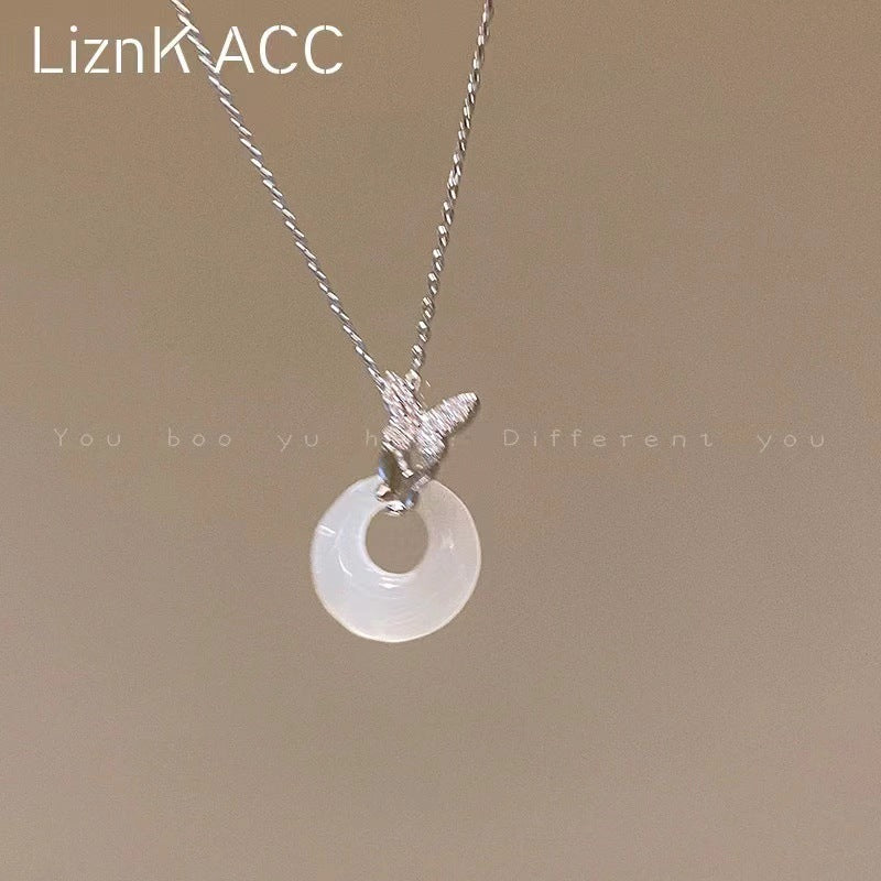 Wholesale Light luxury Pearl titanium steel necklace