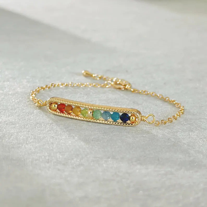 Wholesale Stylish Handmade Faceted Natural Stone Beaded Bracelet Set Multicolor Crystal Jewelry Accessory For Gift And Everyday Wear