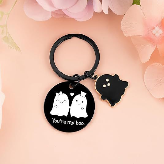 Wholesale Cute Stainless Steel Ghost Pumpkin Keychain  Party Gift Fashion Accessory For Resale