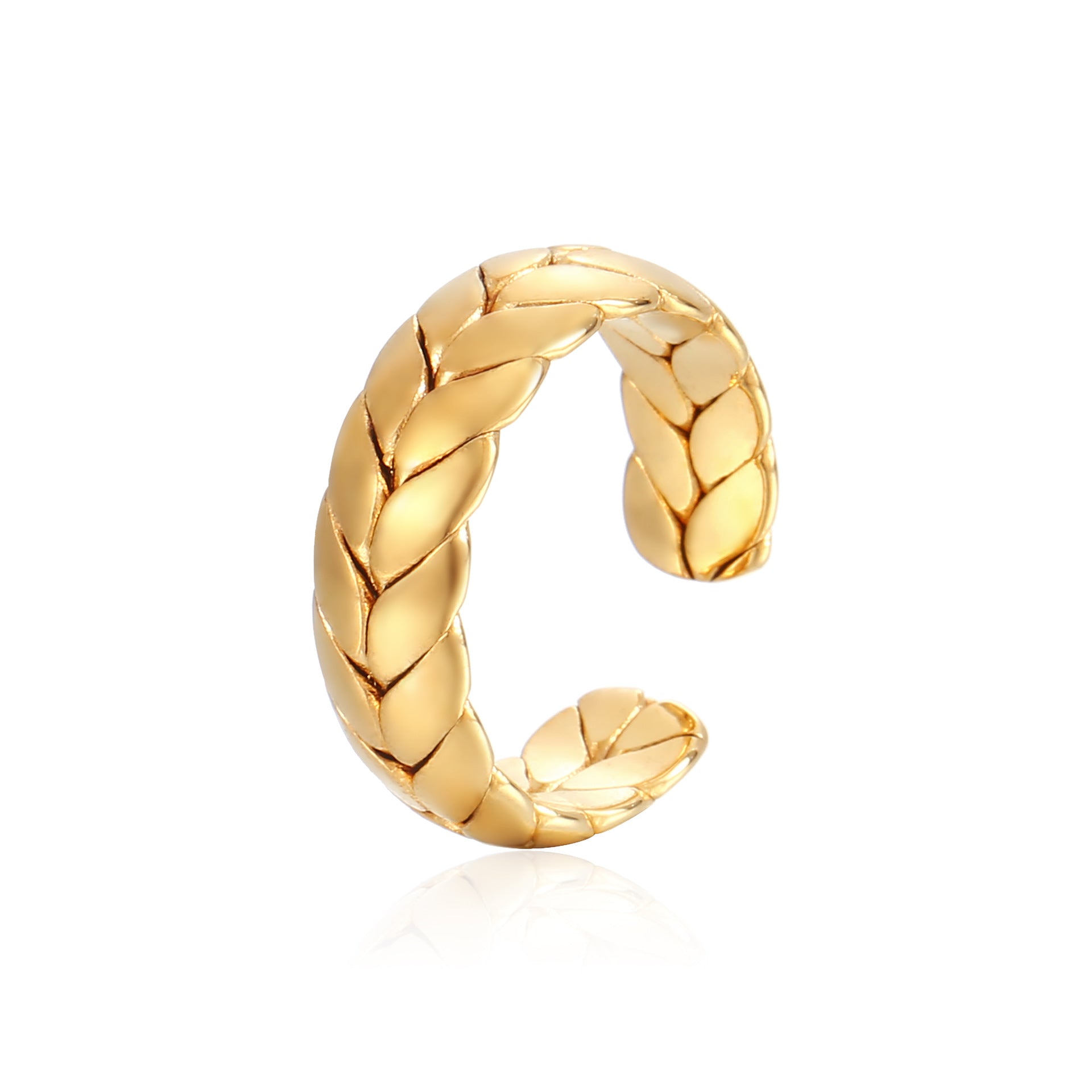 Wholesale 18K gold plated non-fading  stainless steel open ring