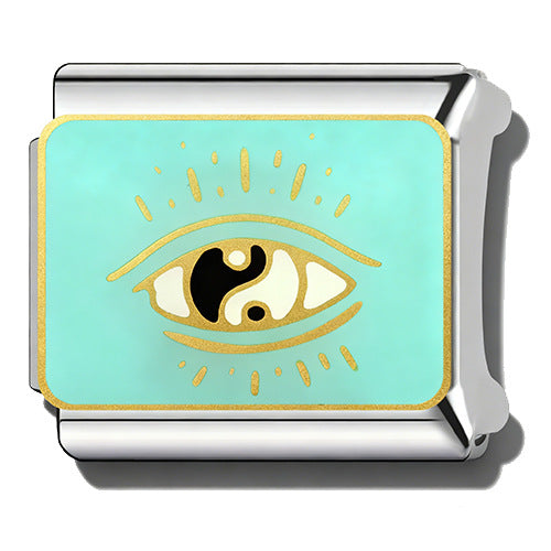 Wholesale Stylish Stainless Steel Italian Evil Eye Module Bracelet - Fashion Accessory Resale