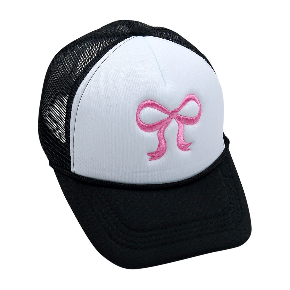 Wholesale Bow Embroidery Mesh Hat Baseball Cap ACC-HT-HaiPu018