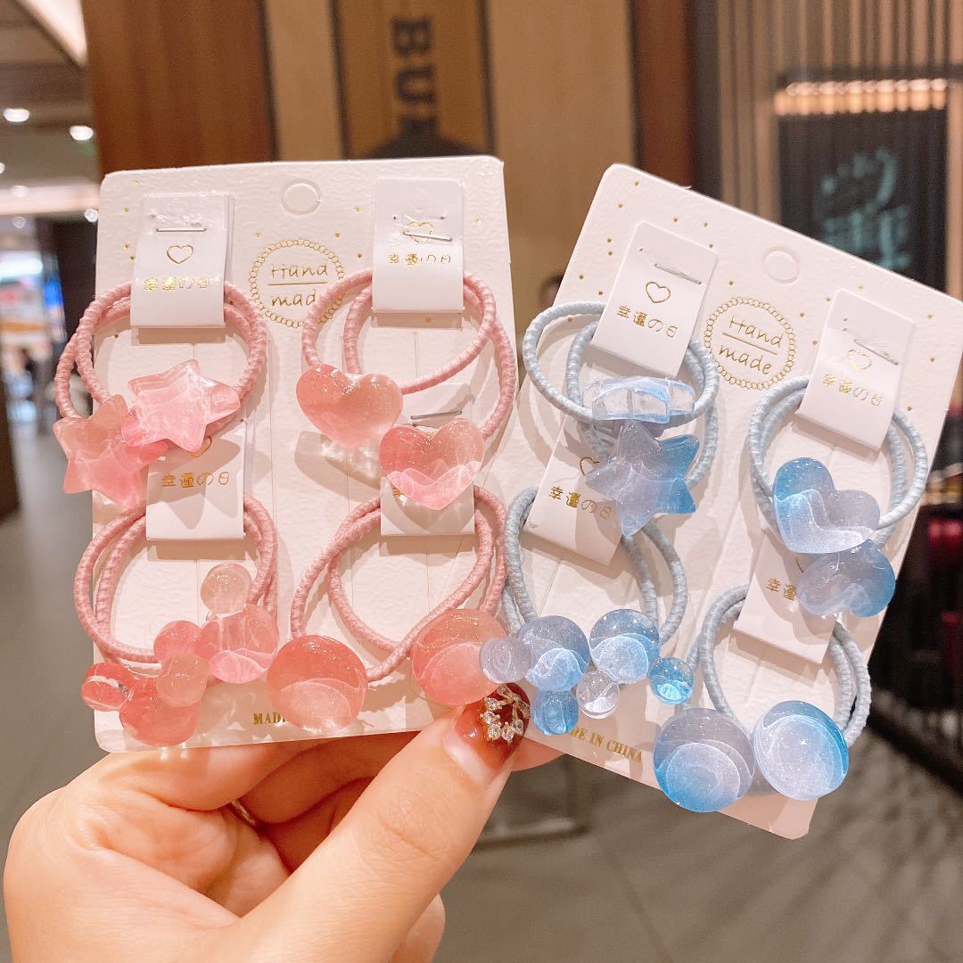 Wholesale Transparent Cute Kids Hair Scrunchies ACC-HS-Hengy001