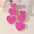 Wholesale Red Rice Beads Heart Bohemian Earrings