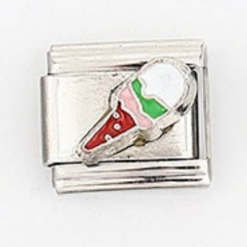 Wholesale Italian Style Modular Hamburger Charm Bracelet Stainless Steel Electroplated Unisex Gift