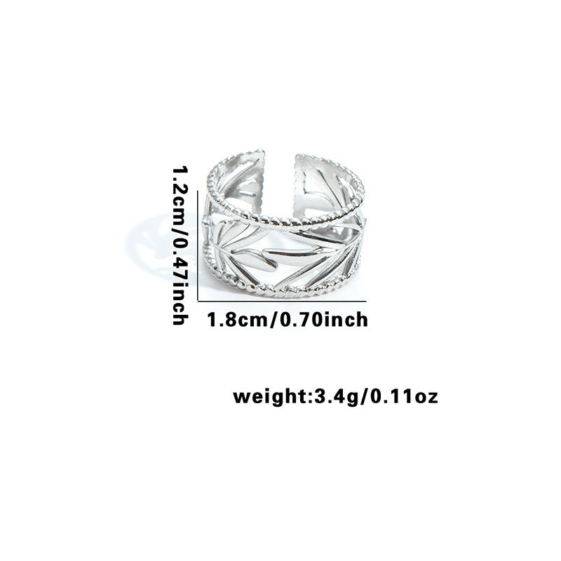 Wholesale Geometric Snake Line Retro Titanium Steel Ring,  Jewelry Accessory for Women